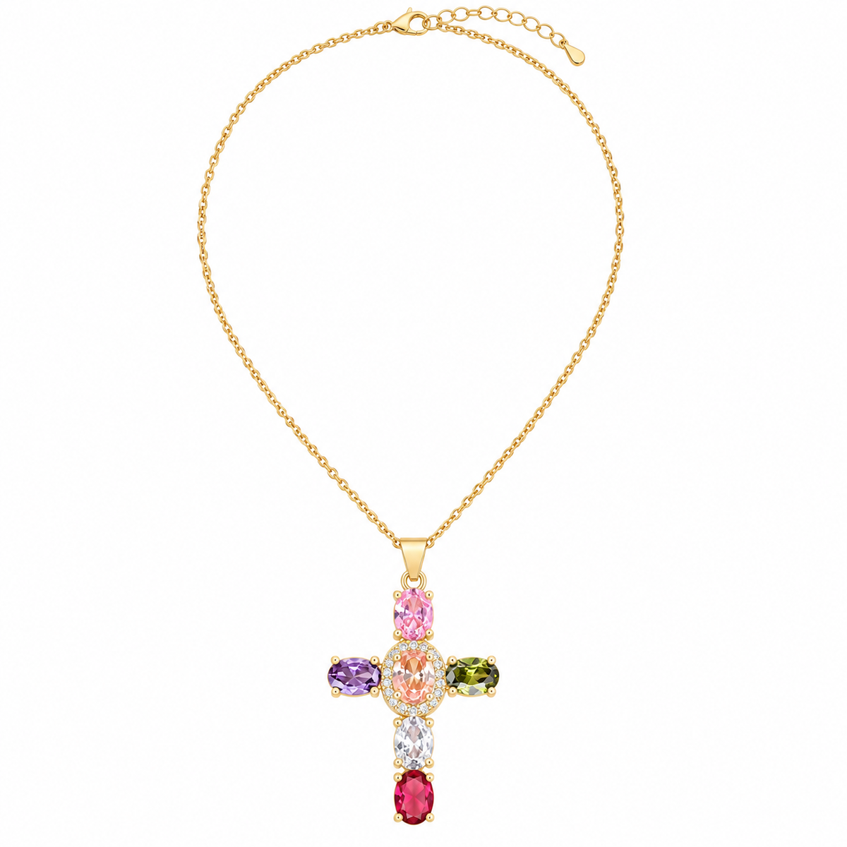 Zircon Cross Necklace