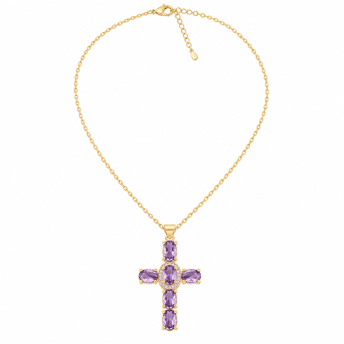 Zircon Cross Necklace
